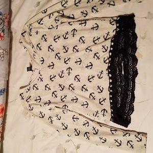 Blue and White Anchor Shirt